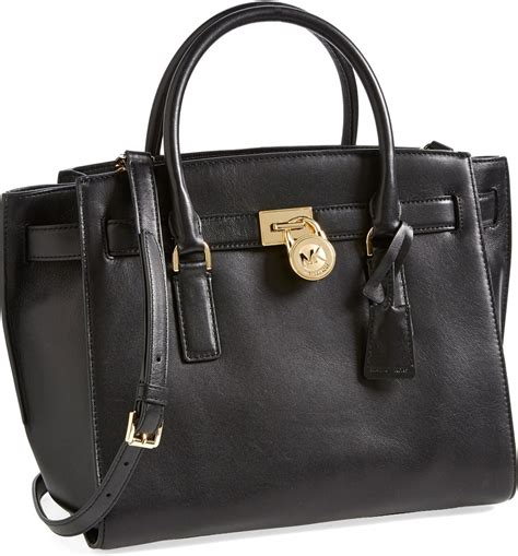 michael michael kors hamilton traveler leather tote|Michael Kors large satchel handbag.